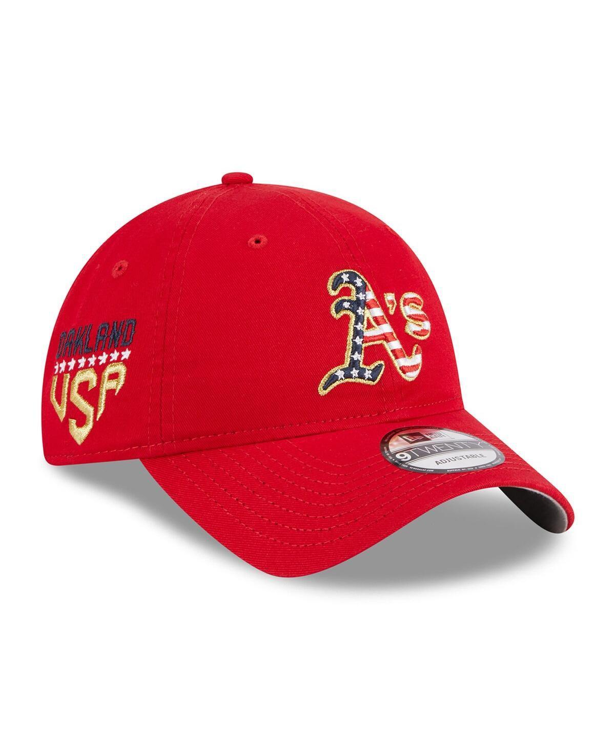 Mens New Era Red Oakland Athletics 2023 Fourth of July 9TWENTY Adjustable Hat Product Image