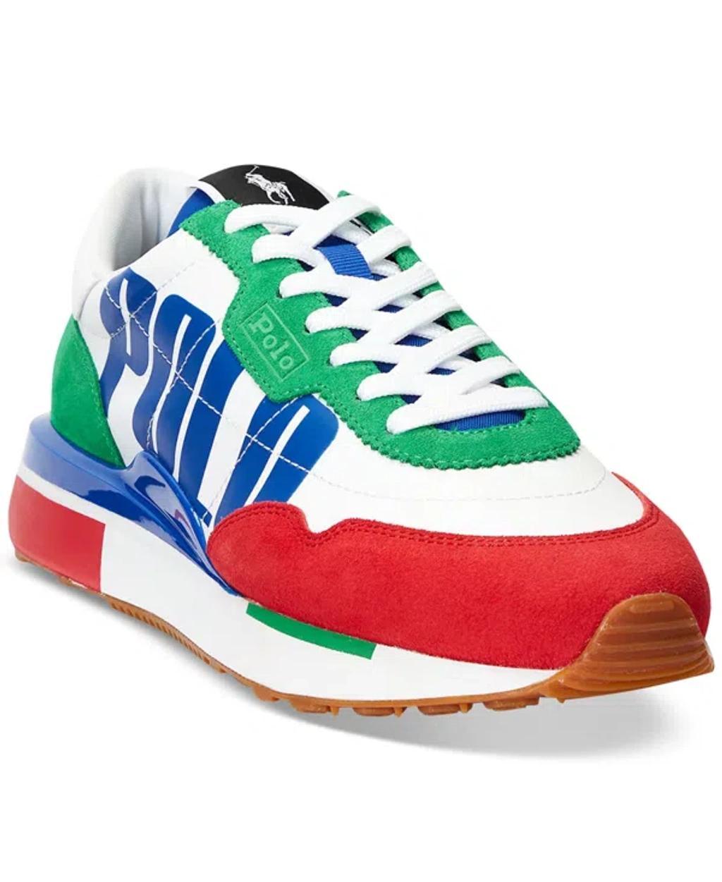 Polo Ralph Lauren Mens Train 89 Logo Colorblocked Lace-Up Sneakers Product Image