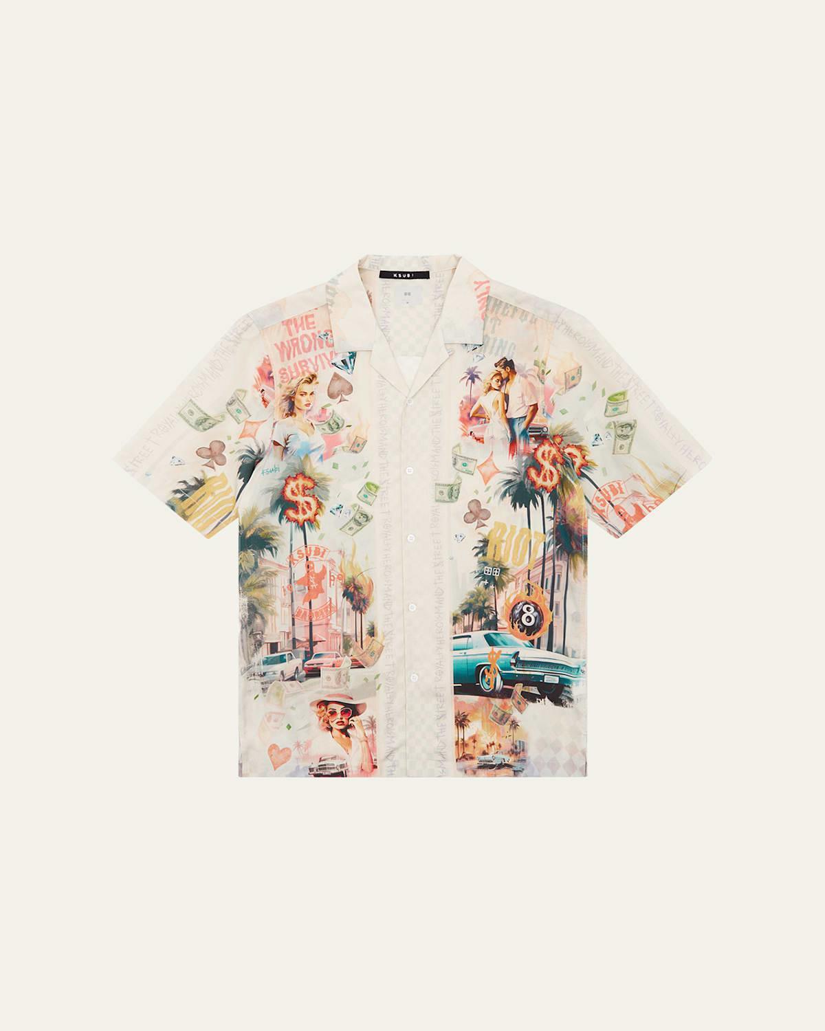 Mens Democrazy World Order Resort Shirt Product Image