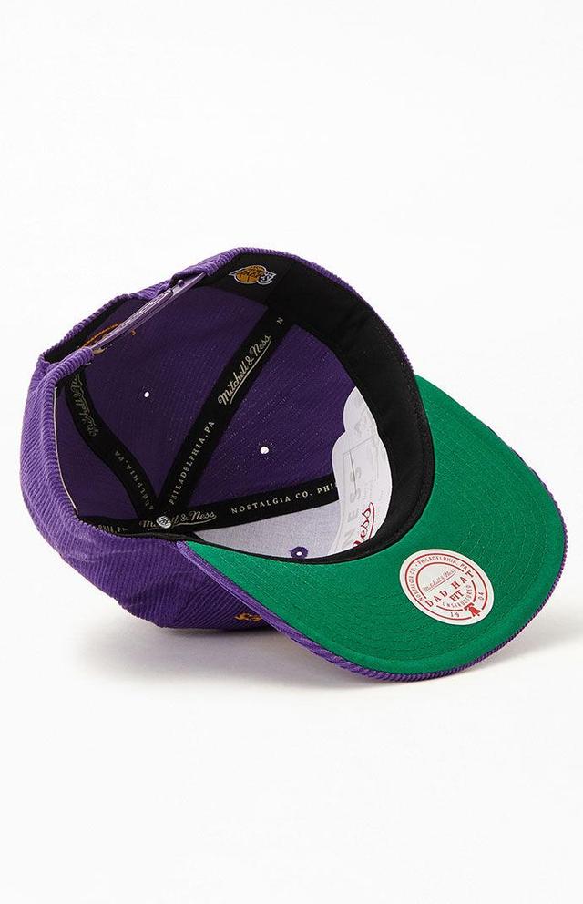 Mitchell & Ness LA Lakers Corduroy Snapback Hat Product Image