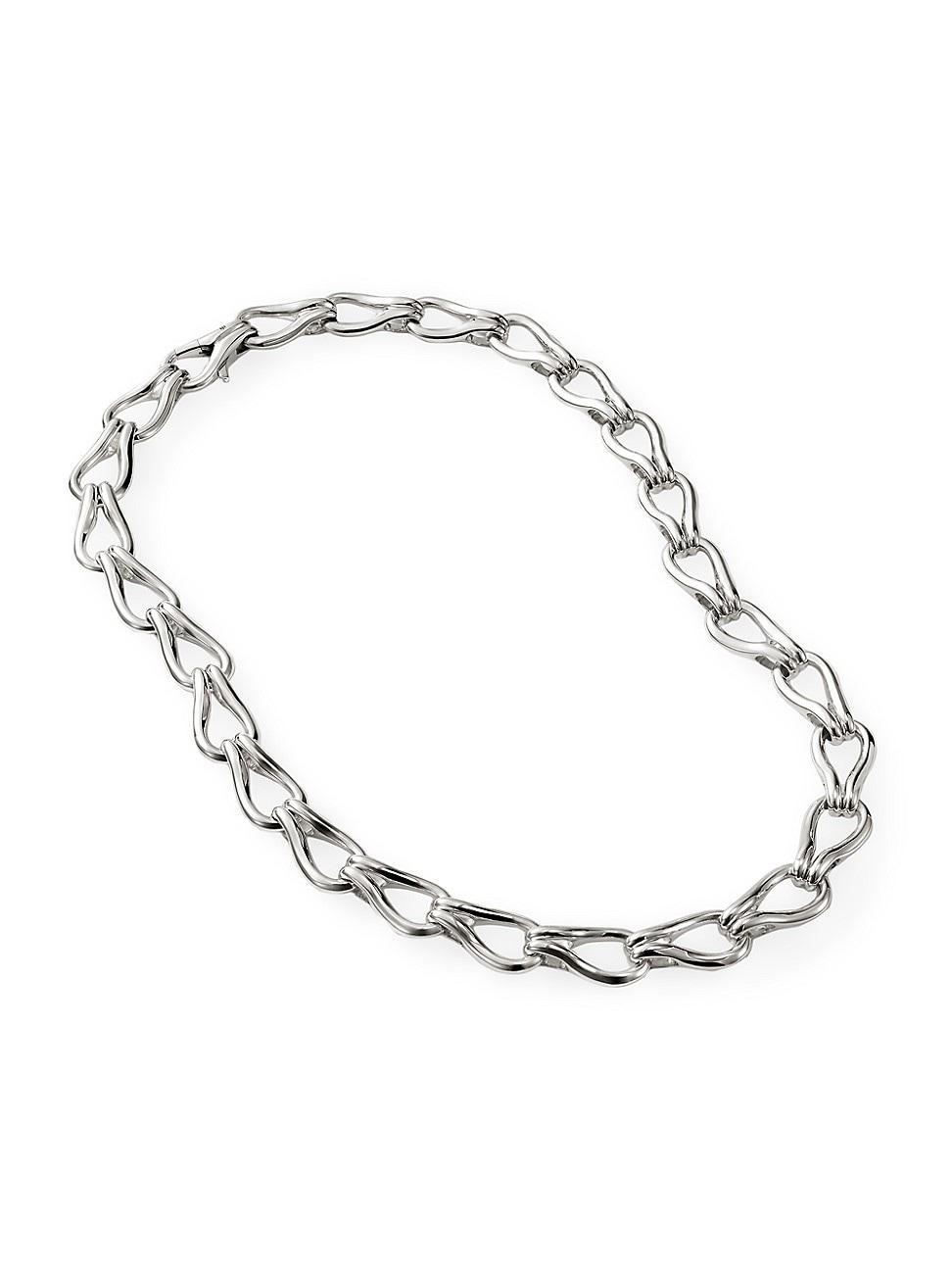 Womens Surf Sterling Silver Chain Necklace Product Image