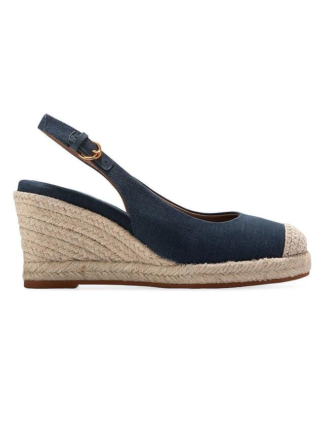 Womens Cloudfeel 80MM Espadrille Slingback Wedge Pumps Product Image