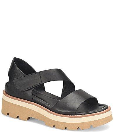 Sofft Pru Asymmetrical Leather Platform Sandals Product Image