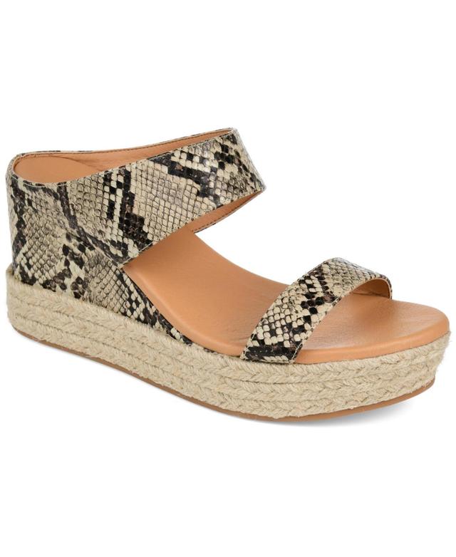 Journee Collection Alissa Womens Wedge Sandals Multicolor Product Image