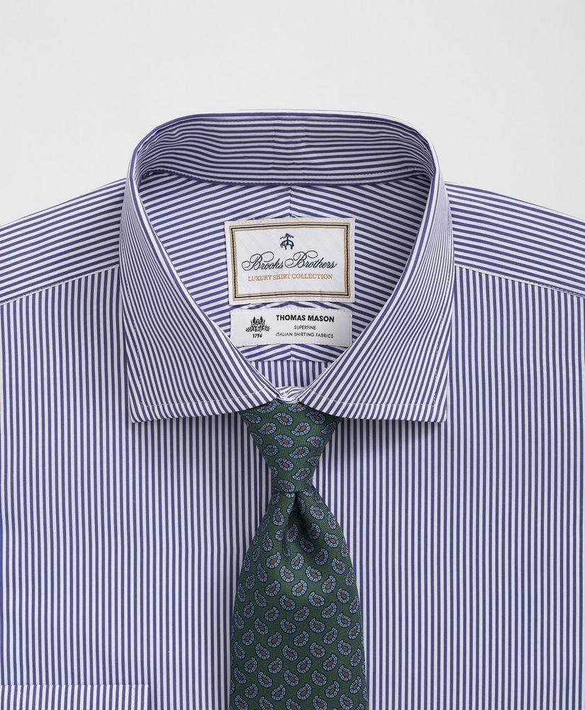 Brooks Brothers X Thomas Mason® Cotton English Collar, Striped Dress Shirt Product Image