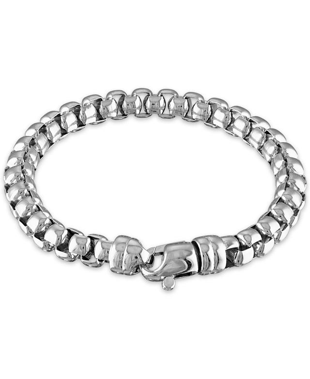 Mens Box Chain (8mm) 8 1/2 Bracelet Sterling Silver Product Image