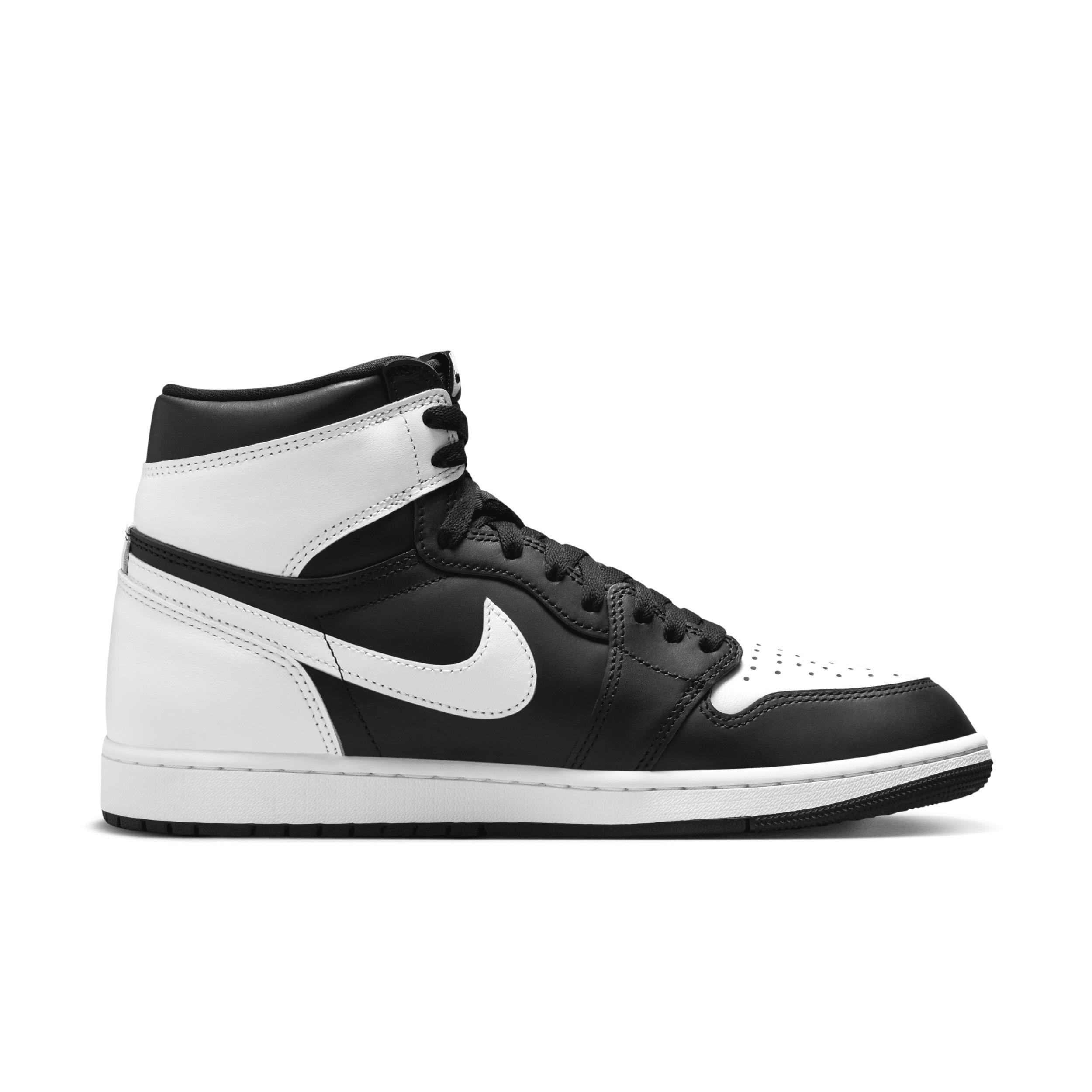 Men's Air Jordan 1 Retro High OG White" Shoes in Black Product Image