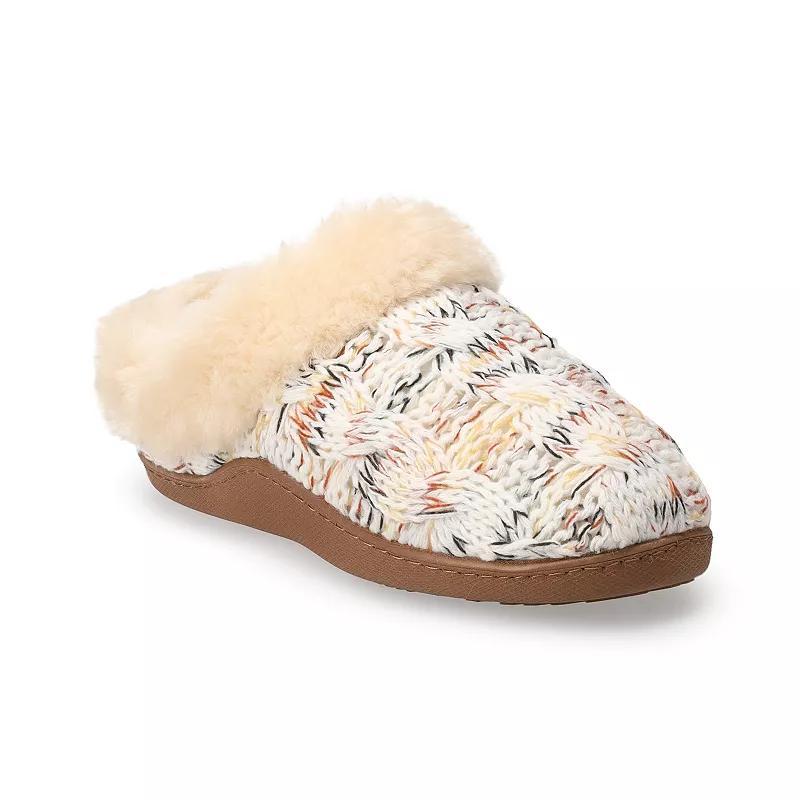 LifeStride Womens Chunky Cable-Knit Clog Slippers Product Image