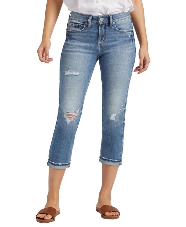 Silver Jeans Co. Suki Ripped Mid Rise Capri Jeans Product Image