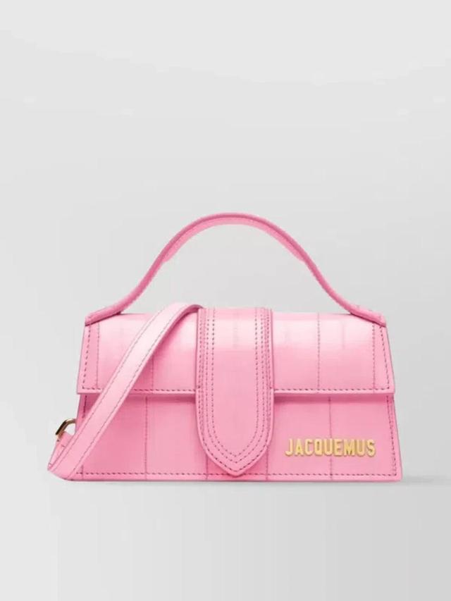 JACQUEMUS Le Bambino Leather Handbag In Pink Product Image