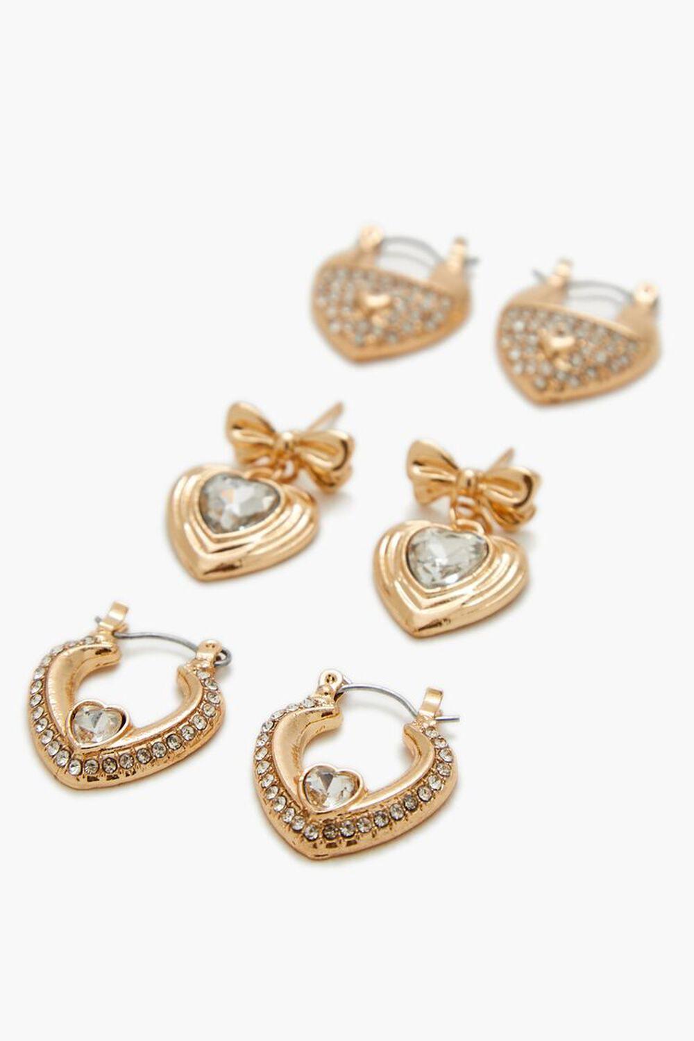 Heart Hoop & Drop Earring Set | Forever 21 Product Image