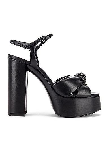 Bianca Knot Detail Sandals In Nero Product Image