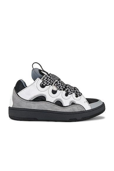 Lanvin Curb Sneakers in White Product Image