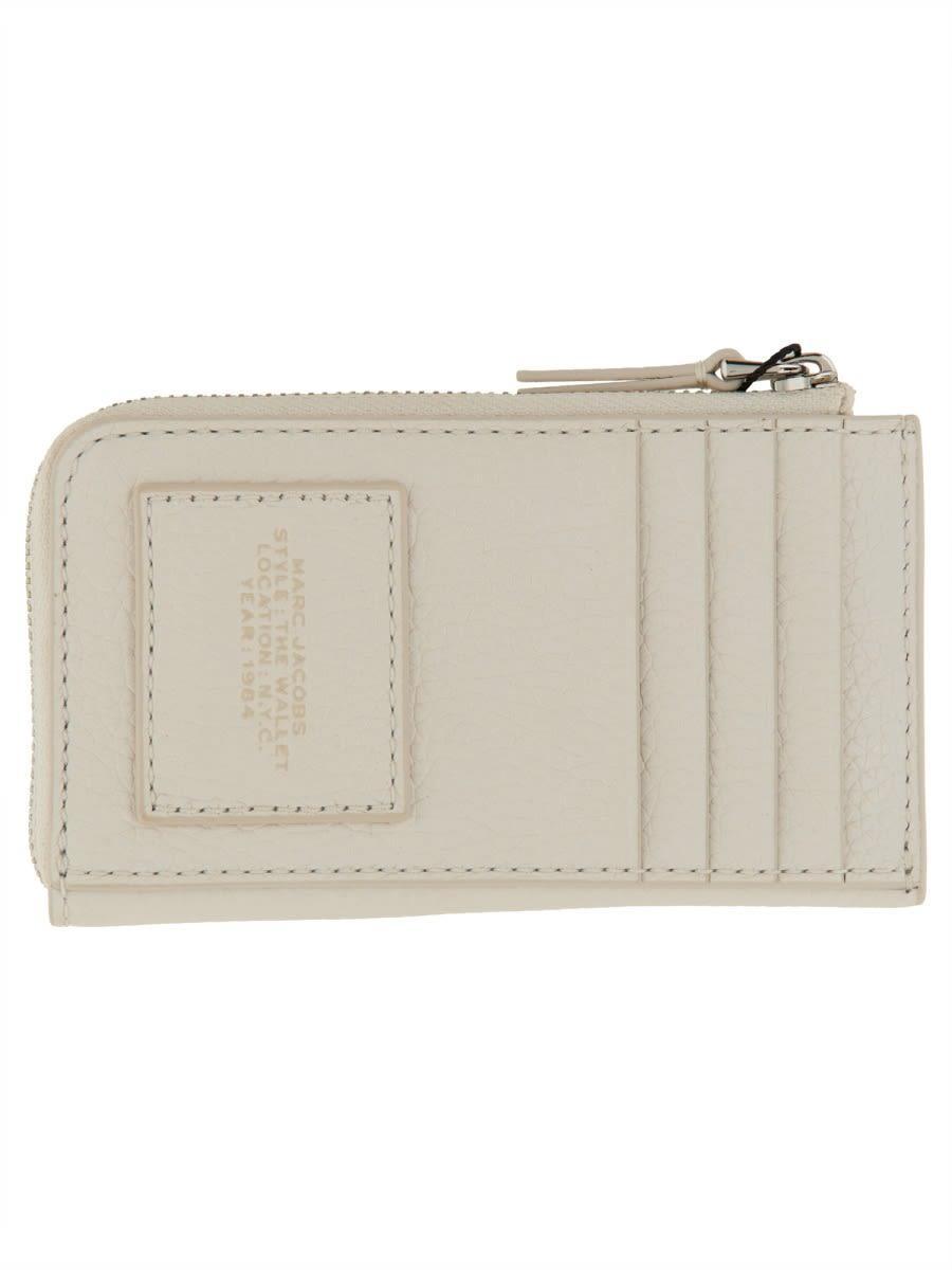 Leather Card Holder In White Product Image