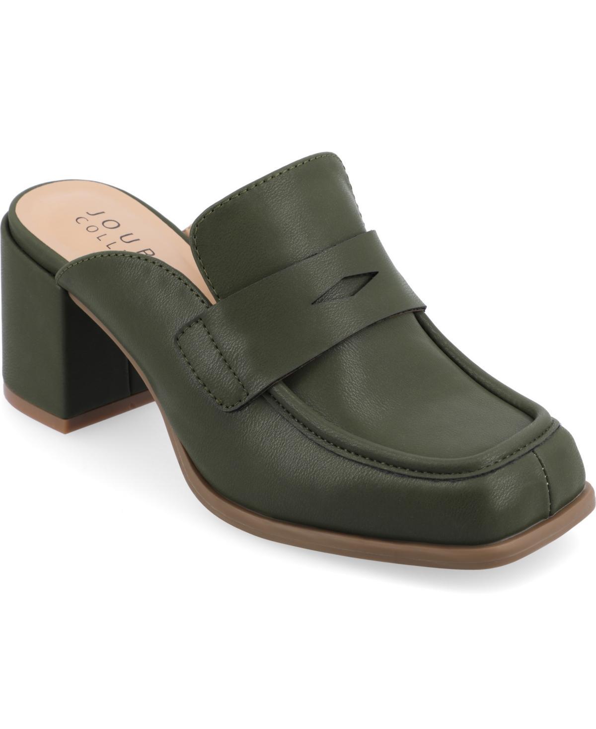 Journee Collection Womens Bayley Slip On Block Heel Mules Product Image