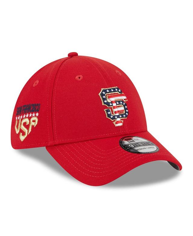 Mens New Era Red San Francisco Giants 2023 Fourth of July 39THIRTY Flex Fit Hat Product Image