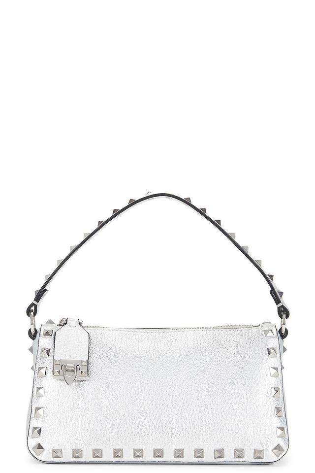 Valentino Garavani Rockstud Small Shoulder Bag Metallic Silver.. Product Image