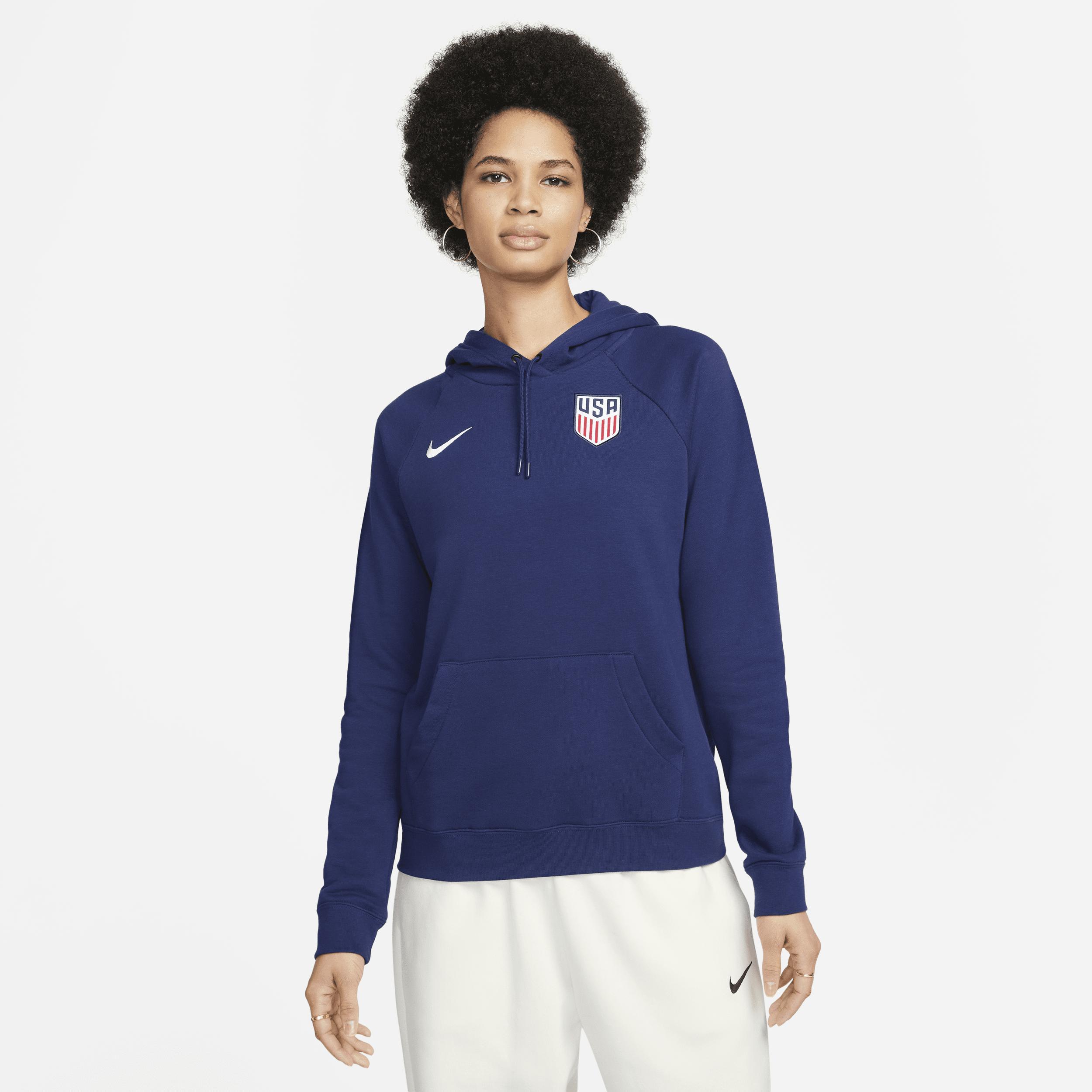 Womens Nike Navy Usmnt Essential Raglan Pullover Hoodie Product Image