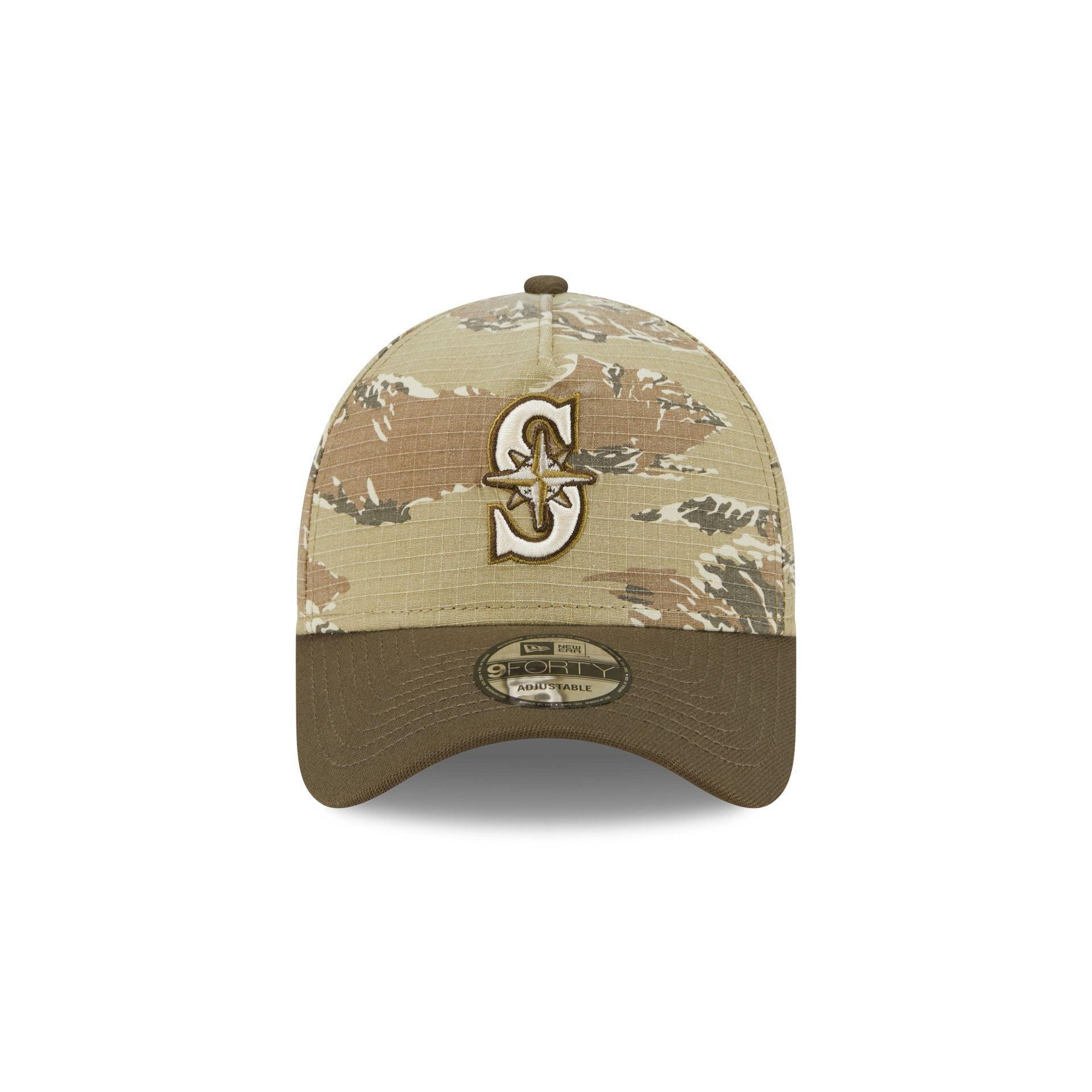 Seattle Mariners Tiger Camo 9FORTY A-Frame Snapback Hat Male Product Image