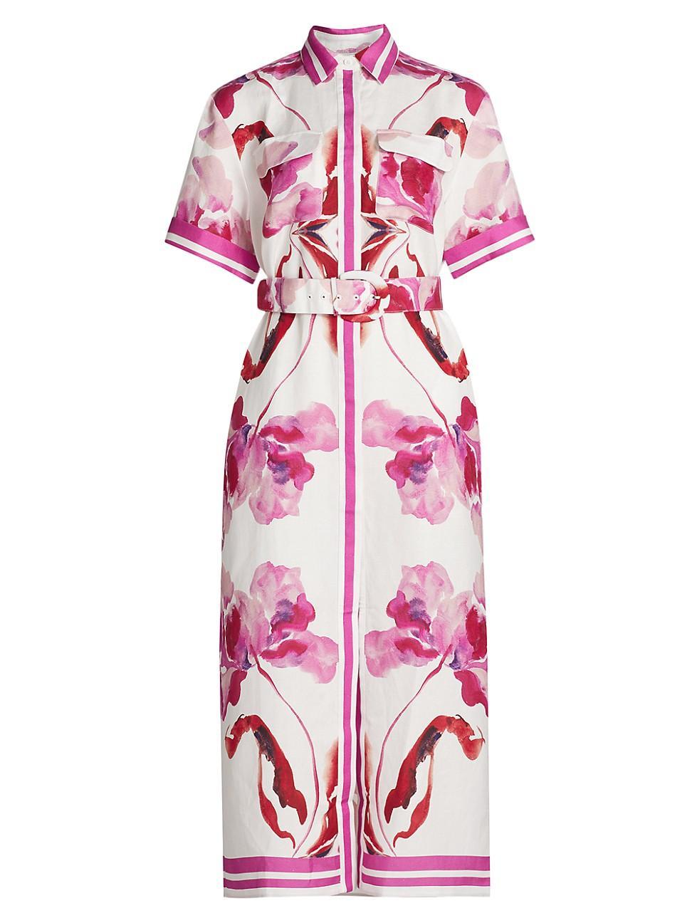 Womens Milia Floral Belted Shirtdress Product Image