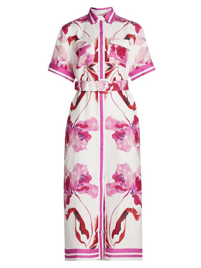 Womens Milia Floral Belted Shirtdress Product Image