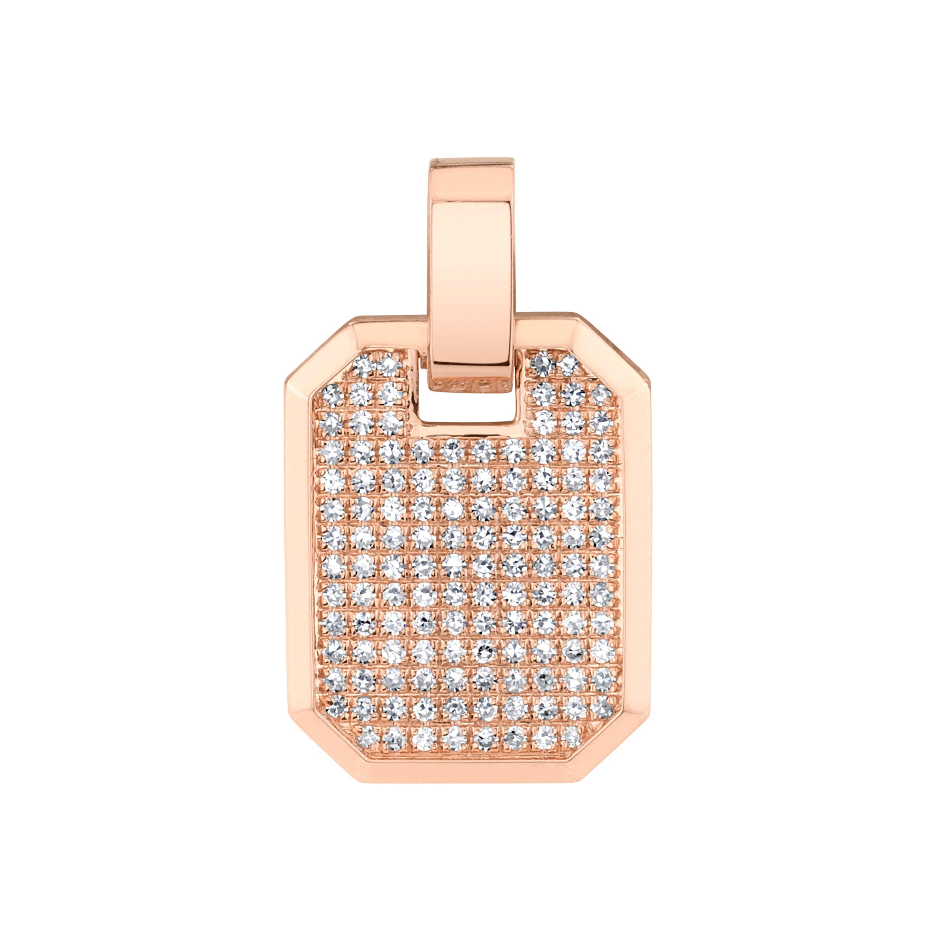 DIAMOND PAVE NAMEPLATE PENDANT Male Product Image