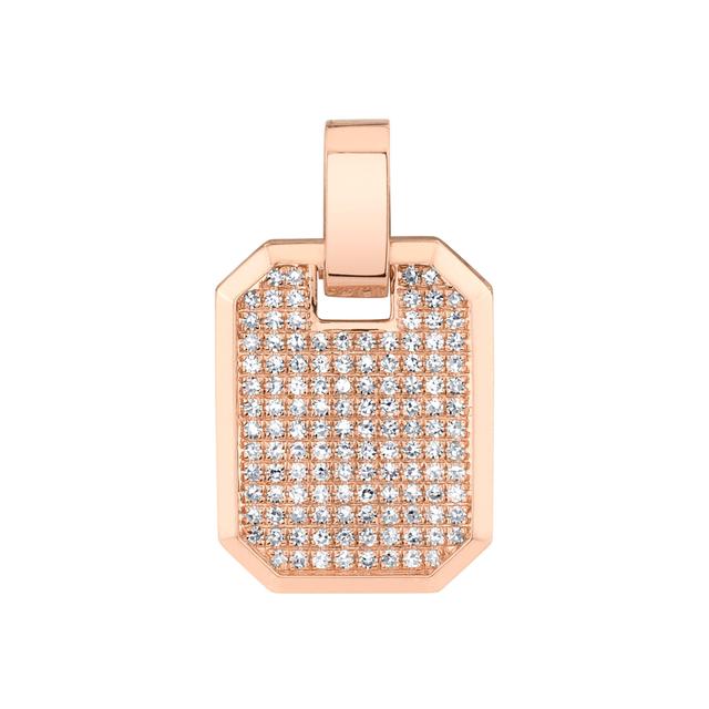 DIAMOND PAVE NAMEPLATE PENDANT Male Product Image