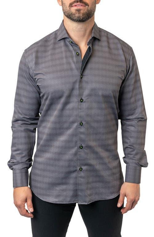 Maceoo Einstein Stretchchain 52 Black Contemporary Fit Button-Up Shirt Product Image