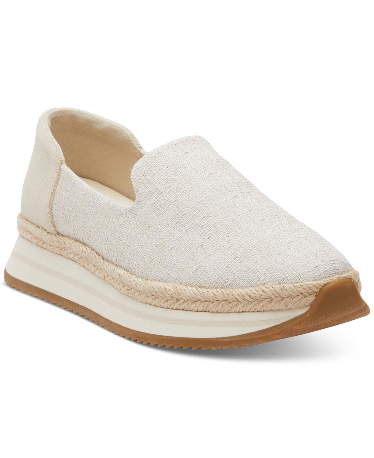 Toms Womens Jocelyn Almond Toe Espadrille Platform Flats Product Image