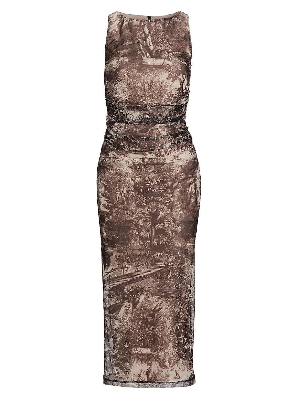 Womens Tiffany Printed Body-Con Midi-Dress Product Image