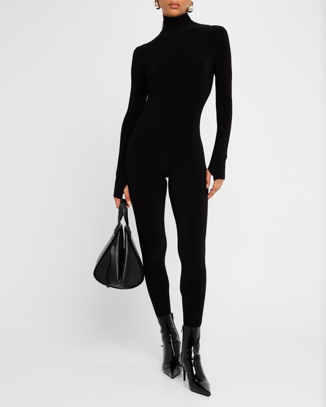 Slim Fit Turtleneck Catsuit with Footie Product Image