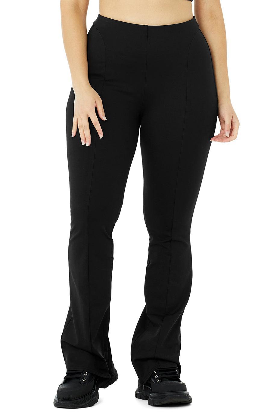 High-Waist Zip It Flare Legging - Black Female Product Image