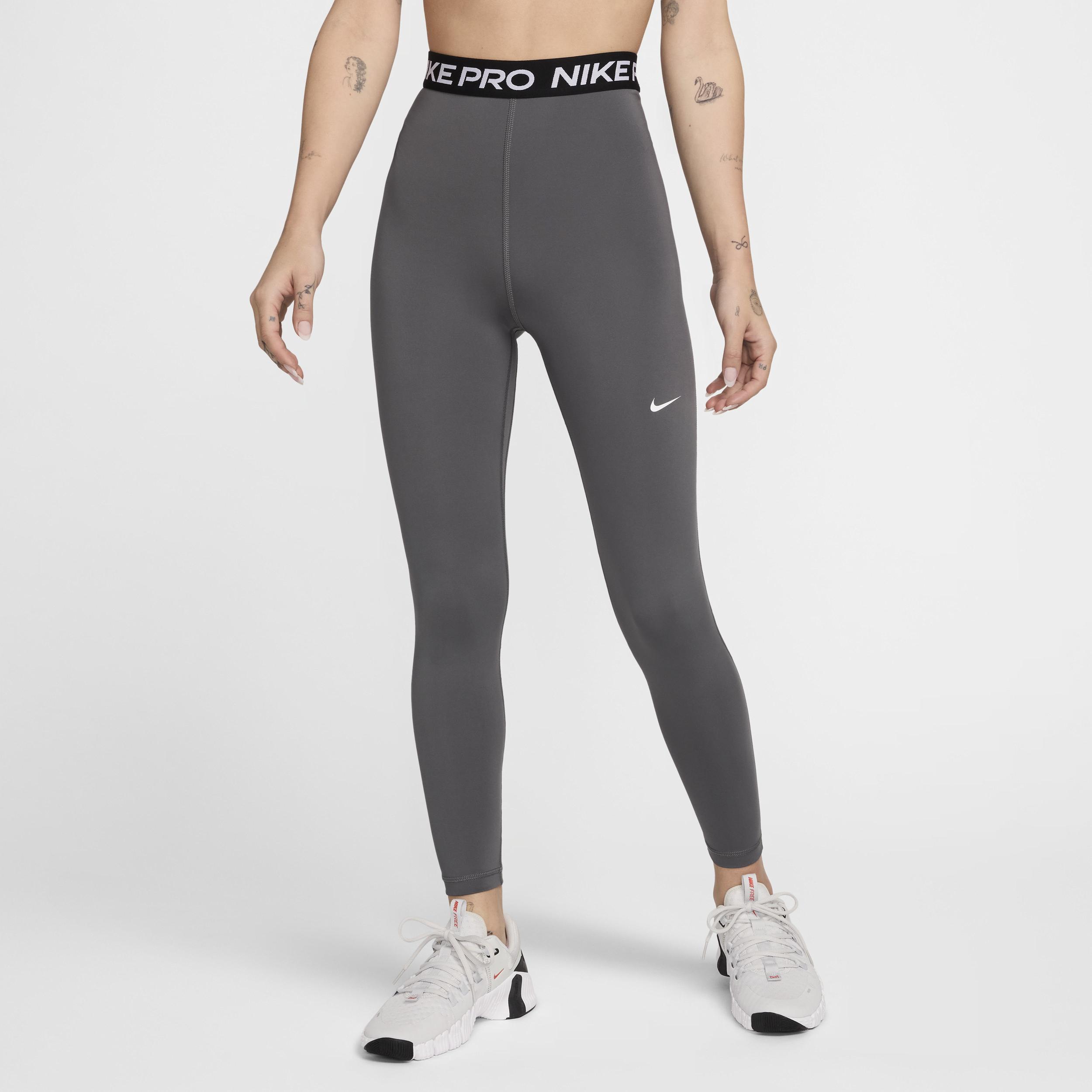 Women's Nike Pro High-Waisted 7/8 Mesh-Paneled Leggings Product Image