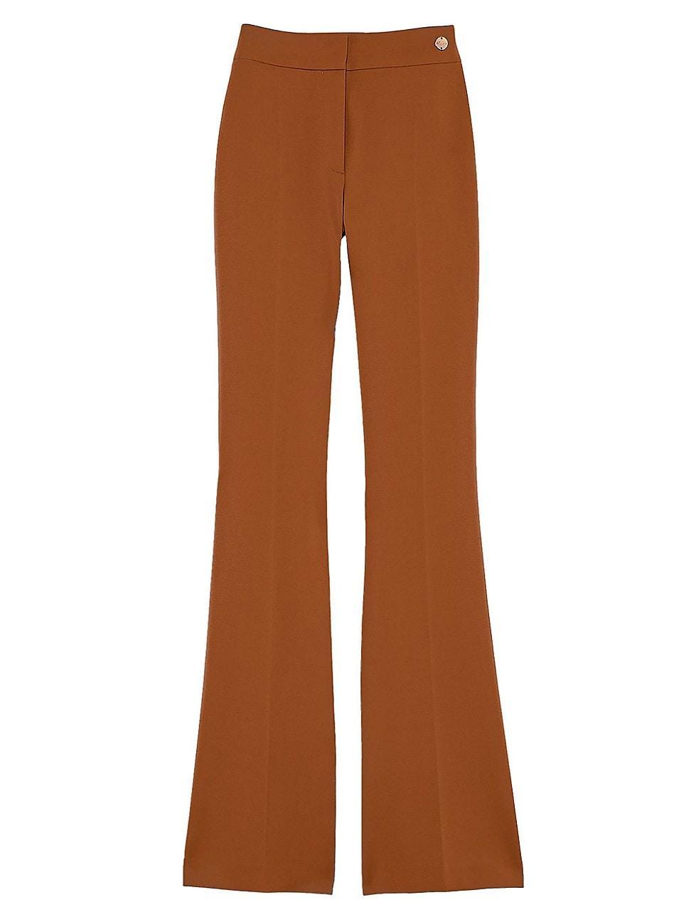 Womens Danae Crepe Stretch High Waisted Fit And Flare Trousers Product Image