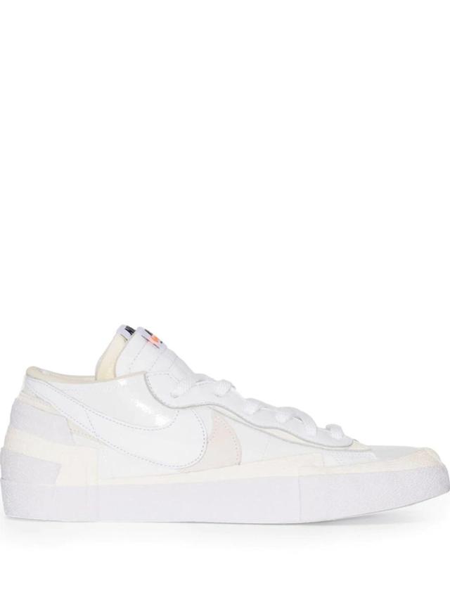 X Sacai Blazer Low Leather Sneakers In White Product Image