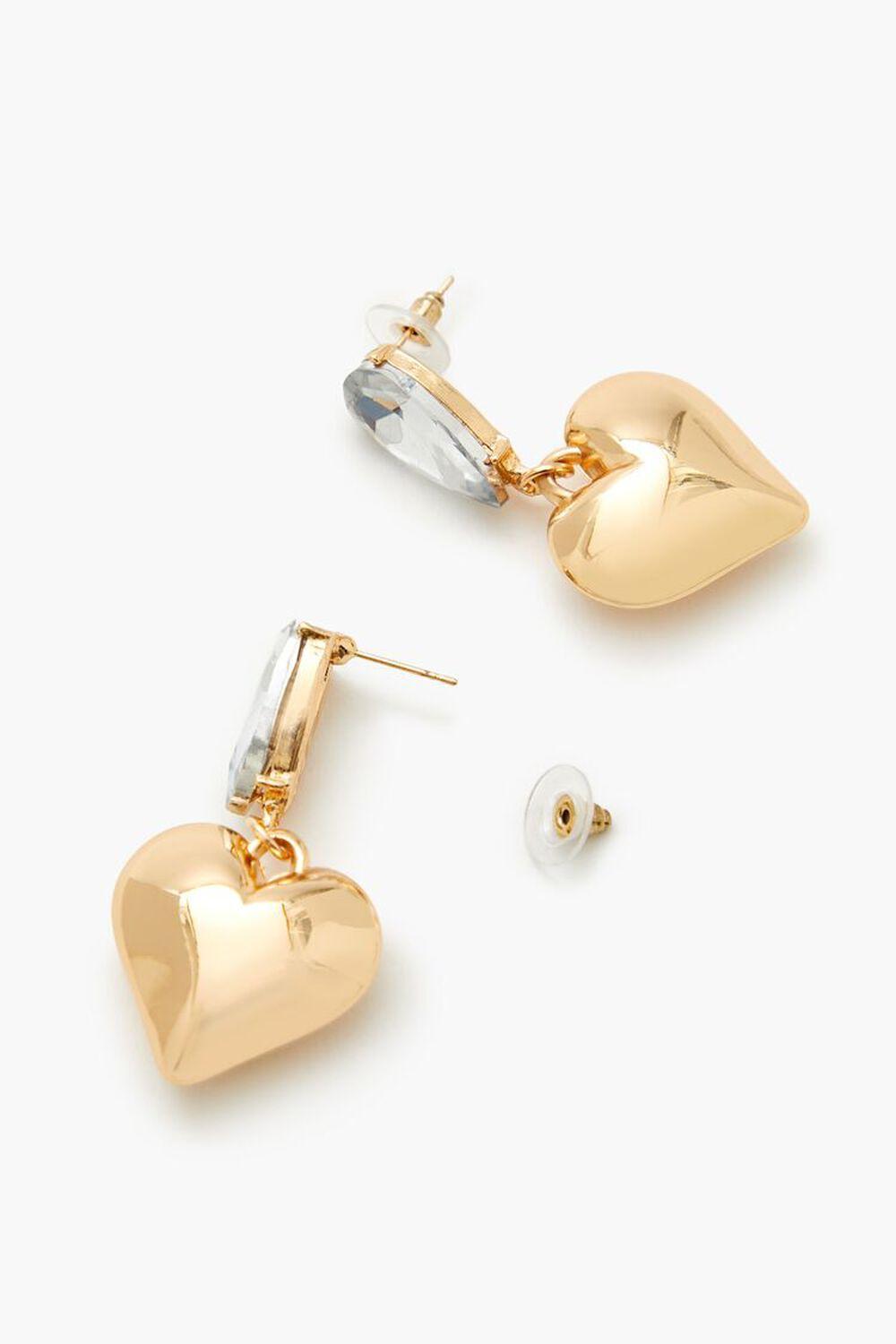 Faux Gem Heart Drop Earrings | Forever 21 Product Image