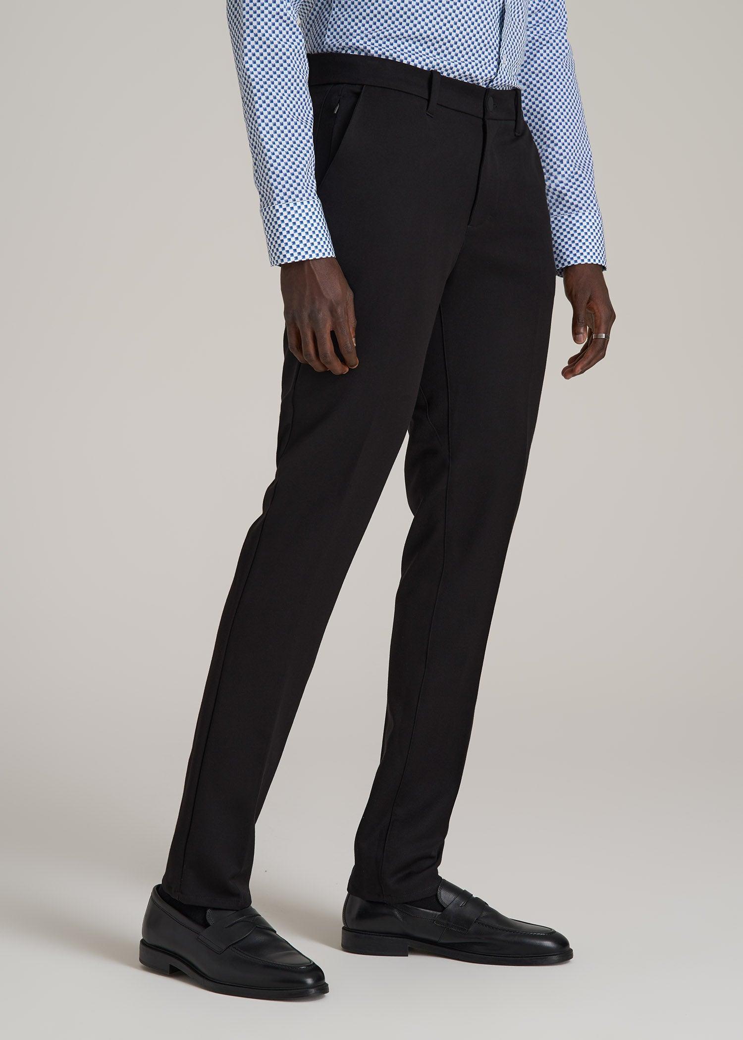 TAPERED-FIT Stretch Dress Pants for Tall Men in Charcoal Heather Male Product Image