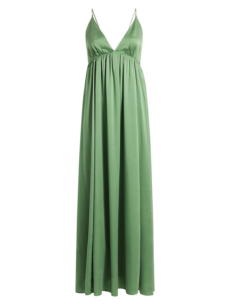 Womens Silk Plunge Slip Gown Product Image