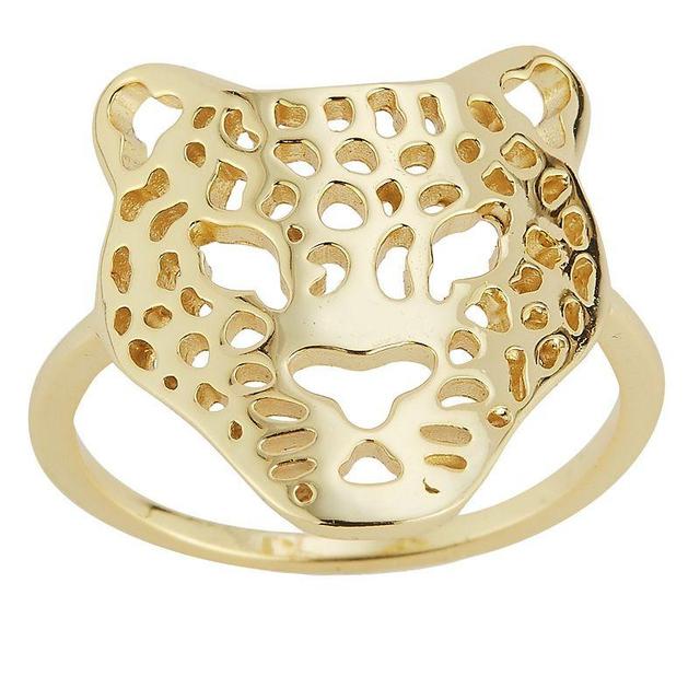 Sunkissed Sterling Sterling Silver Leopard Ring, Womens Gold Product Image