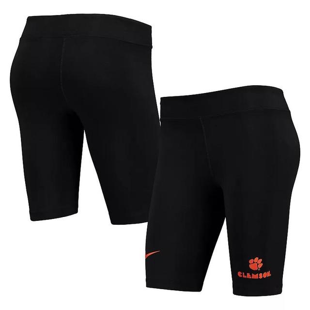 Womens Nike Black Clemson Tigers Essential Tri-Blend Bike Shorts Product Image