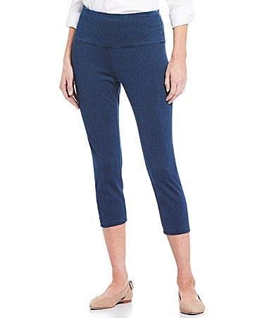 Intro Teri Love The Fit Knit Denim Twill Capri Jeggings Product Image