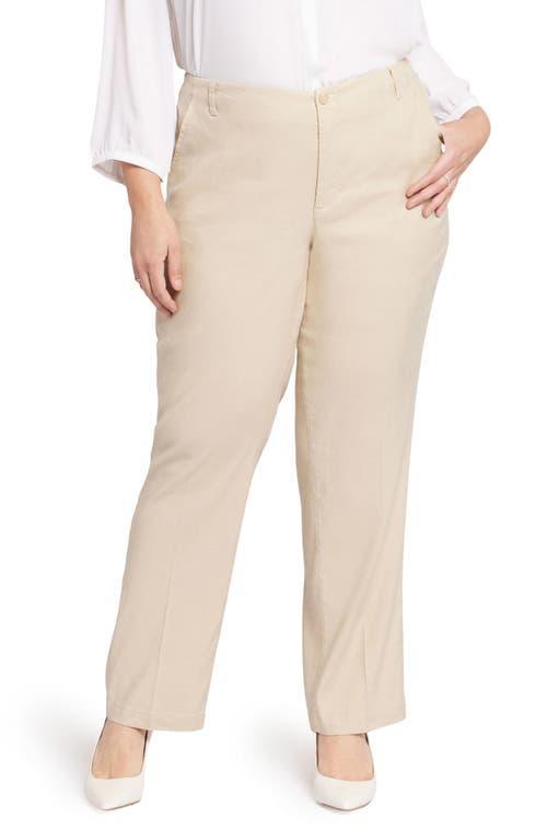 NYDJ Marilyn Straight Leg Linen Blend Trousers Product Image