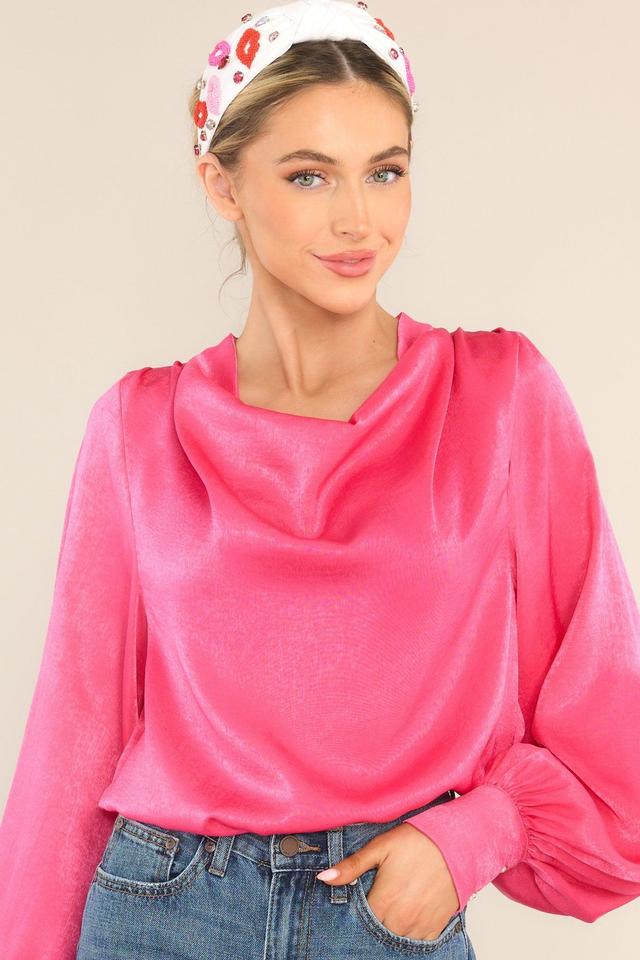 It's My Moment Peony Pink Bow Back Blouse Product Image