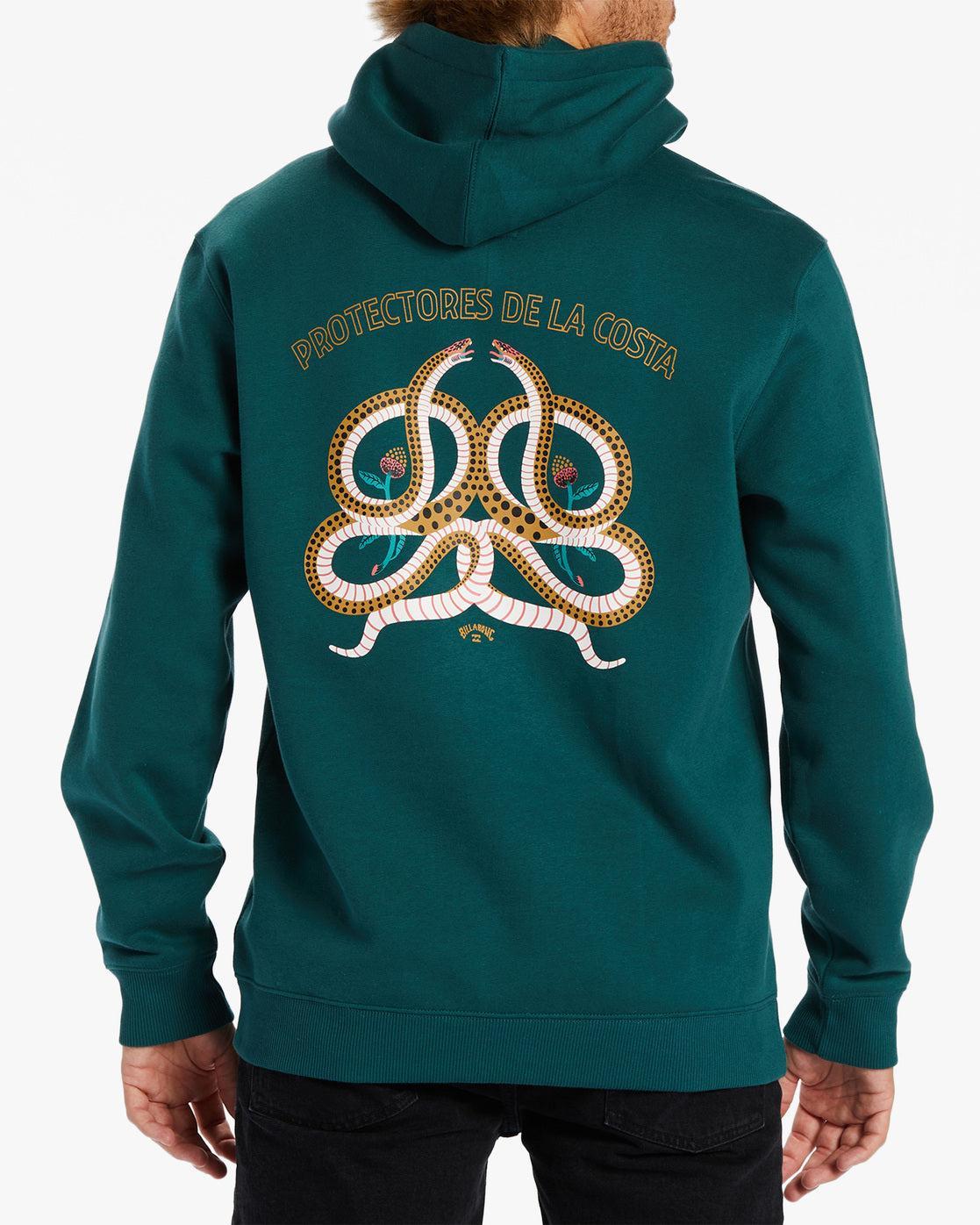 Serpientes Hoodie - Deep Teal Male Product Image