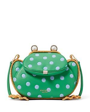 kate spade new york Lily Polka Dot Wicker 3D Frog Crossbody Product Image