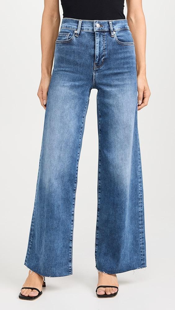 FRAME Le Slim Palazzo Raw Fray Jeans | Shopbop Product Image