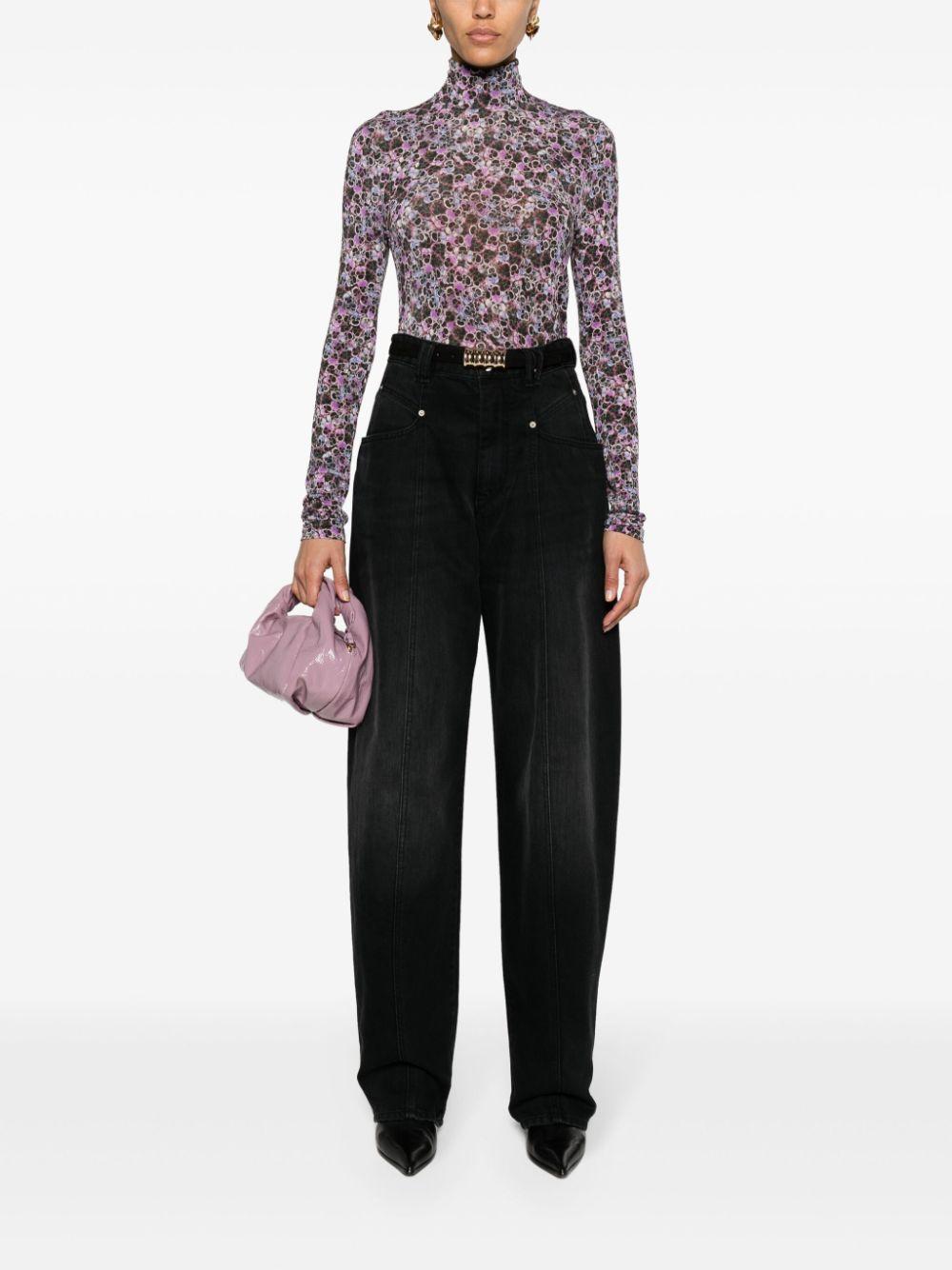 ISABEL MARANT Multicolour Joyela Pansy Jersey Top In Purple Product Image