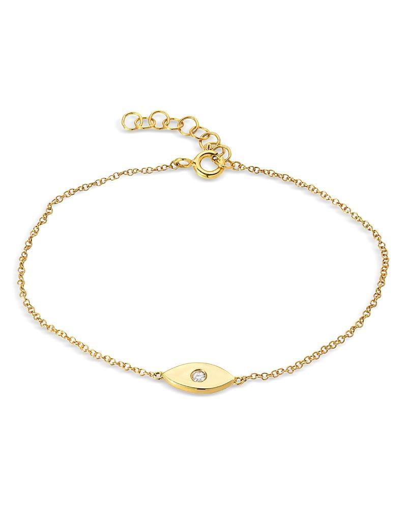 Zoe Lev 14K Yellow Gold Diamond Evil Eye Bracelet Product Image