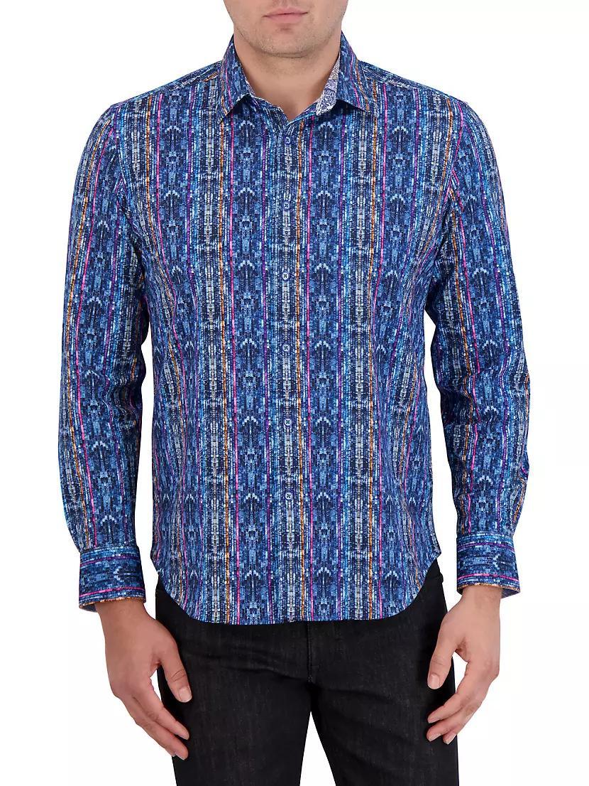 Oasis Abstract Button-Front Shirt Product Image