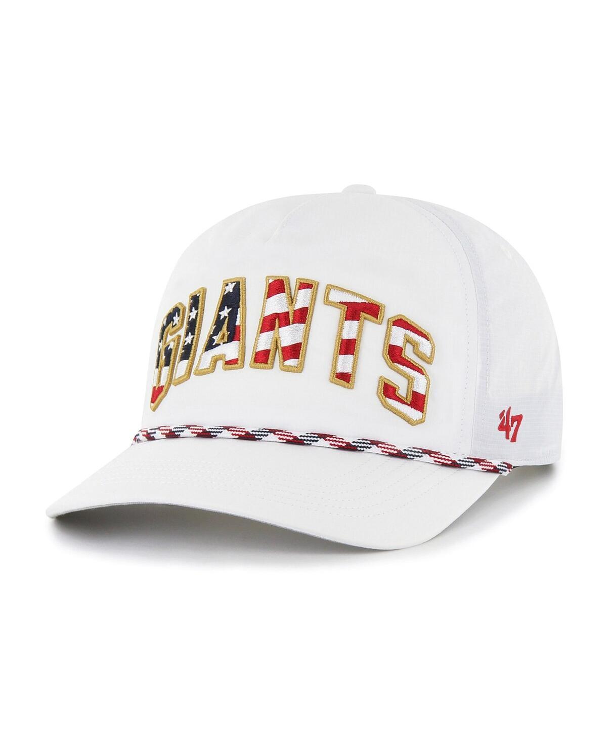 Mens 47 White San Francisco Giants Flag Flutter Hitch Snapback Hat Product Image